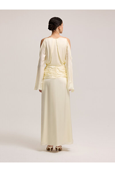 BAQA Thick Belt Detail Yellow Dress