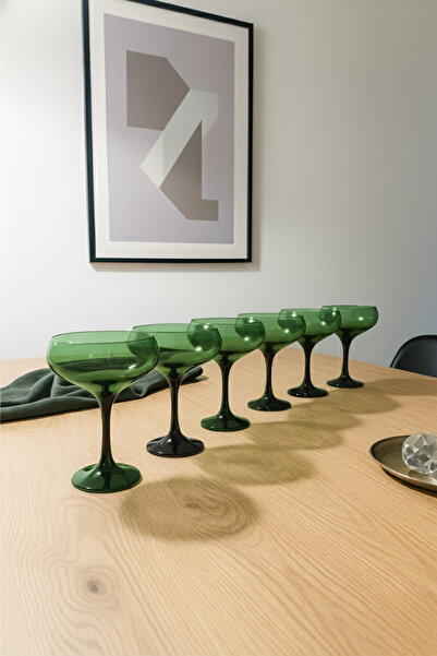 Rakle 6-Piece Glass Serving Bowl with Stand 250 Cc