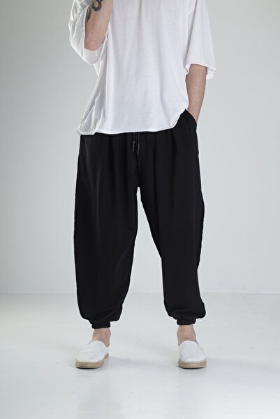 COCOPELLI Чоловічий чорний шорти з плісированими штанинами та зворотним швом, деталізований ІКС098