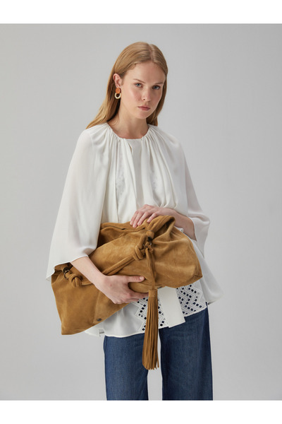 BAQA Large Suede Bag