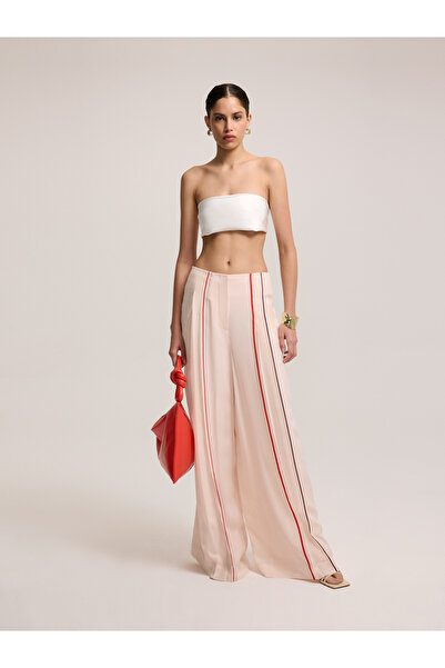 BAQA Stripe Detailed Cupro Trousers