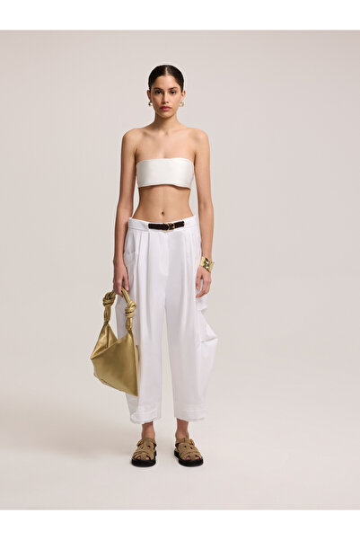 BAQA White Cotton Trousers