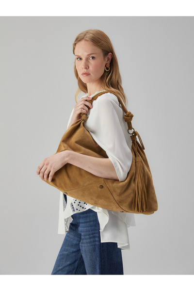 BAQA Large Suede Bag