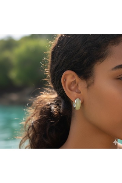 İNN JEWELLERY Steel Earrings Tarnish-Free Antiallergic Yellow (2 Years Importer Guarantee)