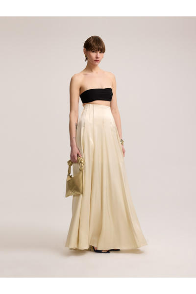 BAQA Light Beige Long Skirt
