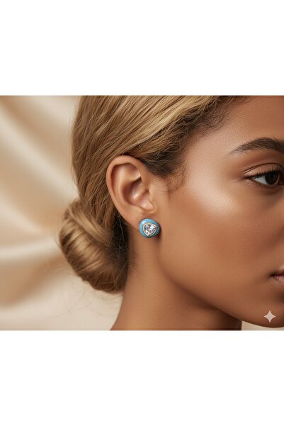 İNN JEWELLERY Steel Earrings Tarnish-Free Antiallergic Oval Figured (2 Years Importer Guaranteed)