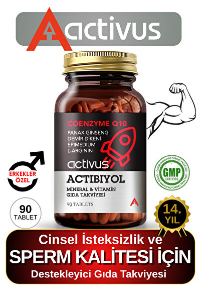 ACTİVUS ACTIBIYOL Koenzim Cinsel Istek Ve Sperm Takviye Gıda Q10 L-arjinin Ginseng Demir Dikeni Epimedium