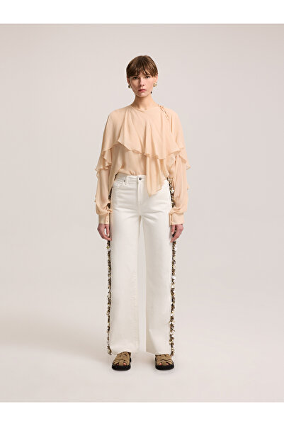 BAQA السراويل البيضاء مطرز