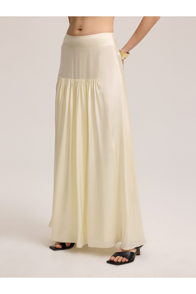 BAQA Yellow Skirt with Gather Detail