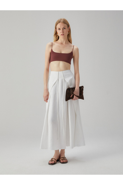 BAQA Midi White Skirt
