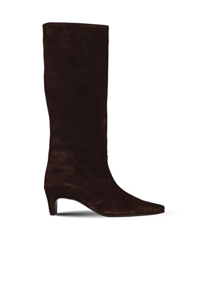 Bueno Shoes Kahverengi Süet Kadın Topuklu Çizme 39wc2959