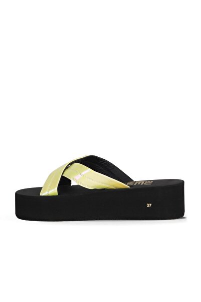 Bueno Shoes Yellow Lemon -Sipahi Women's Wedge Heeled Slippers 26Wt230164