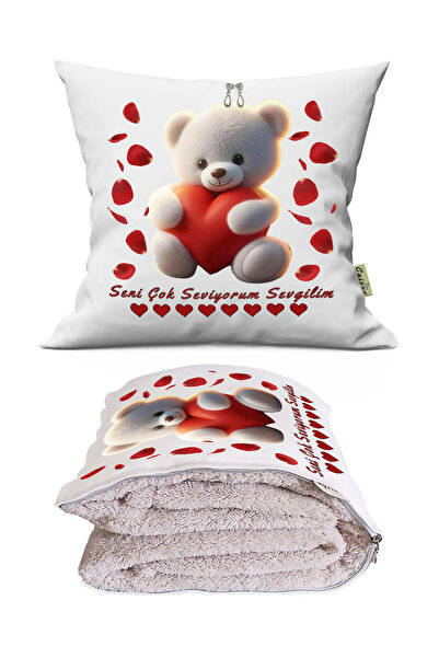 CAİSYA Sevgiliye Sevgililer Günü Özel Tasarım Dekoratif Yastık Kırlent Opsiyo...