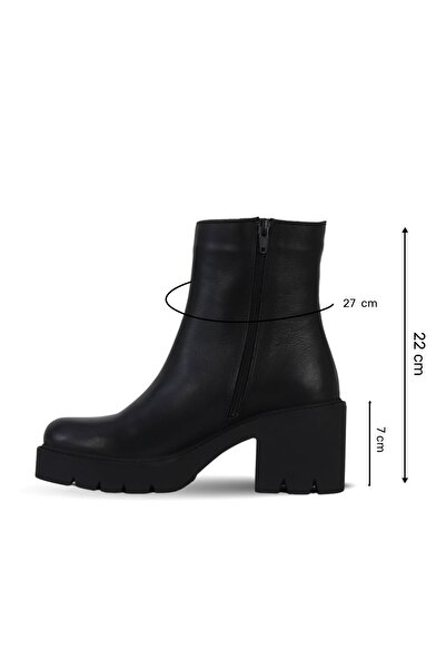 Bueno Shoes Black Leather Women's Heeled Boots 01Wf1702