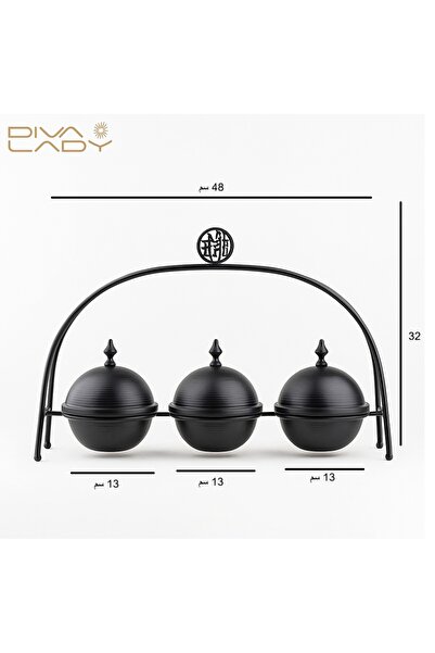 DIVA LADY 🖤 A luxurious triple-tiered date and serving stand in black metal – a modern touch that complements the elegance of your hospitality