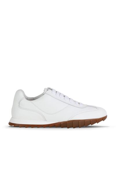 Bueno Shoes Λευκά Δερμάτινα Γυναικεία Αθλητικά Παπούτσια 01we6100