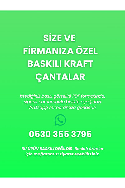 UĞUR AMBALAJ VE PARTİ MALZEMELERİ Kraft Karton Çanta 30 Adet