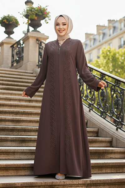 Neva Style Брошка з бісером, коричнева паранджа 29122KH