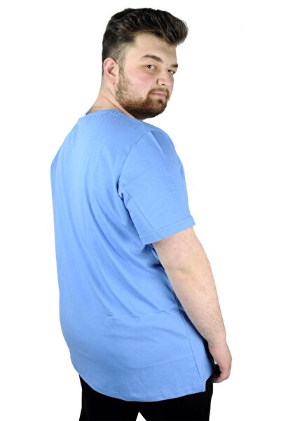 ModeXL Mode Xl Large Size Men's T-shirt Basic 20031 Blue