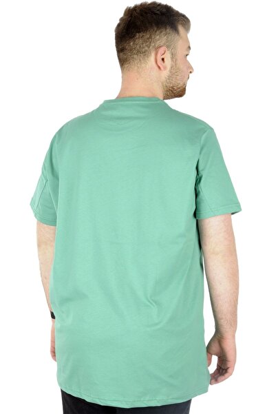 ModeXL Mode XL Large Size Men's Tshirt Crew Neck Basic 20031 Green