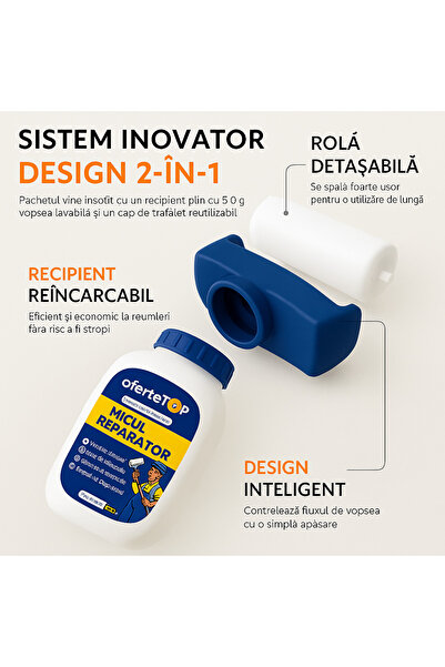 OEM The Little Repairman – 500g Washable Water-Based Paint Set with Reusable Roller, Quick Drying