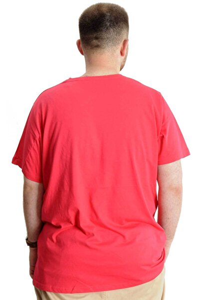 ModeXL Ανδρικό μπλουζάκι Mode Xl μεγάλου μεγέθους Basic 20031 Coral