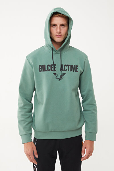bilcee سويت شيرت رجالي بغطاء للرأس باللون الأخضر 1541