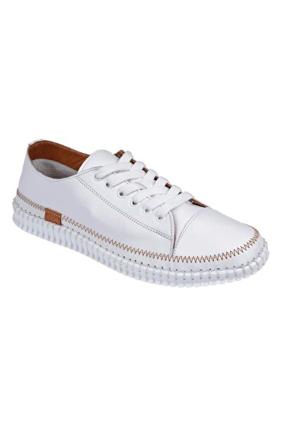 pullman Hakiki Deri Comfort Kadın Ayakkabı PLM-413108 BEYAZ
