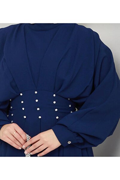 VOLT CLOTHİNG Dámské kamínkové šaty s balonovým rukávem