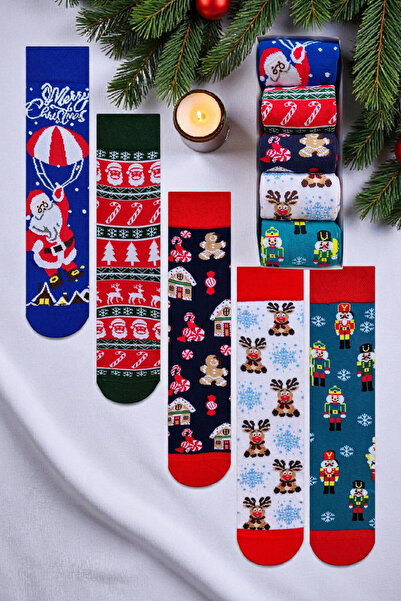 ZEYZEY MONKEY New Year's Themed New Year's Socks Set in a Premium Quality Scented Special Gift Box of 5