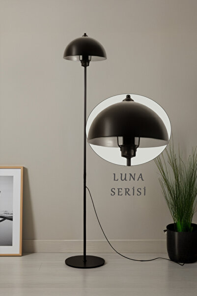 Marrien Luna Tek Ayaklı Siyah Metal | Lambader | Oturma Odası & Yatak Odası & Salon Lambader