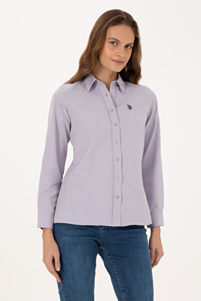 U.S. Polo Assn. Kadın Mor Uzun Kollu Basic Gömlek 50316711-VR245