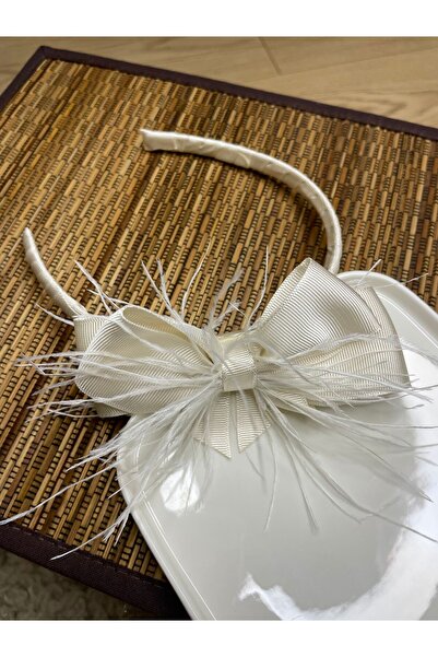 Rengarenk Minikler Specially Designed Feather Detailed Bow Mother Crown