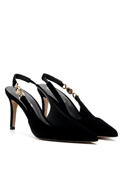 Sofia Baldi Black Velvet Klaun Stiletto and Evening Dress