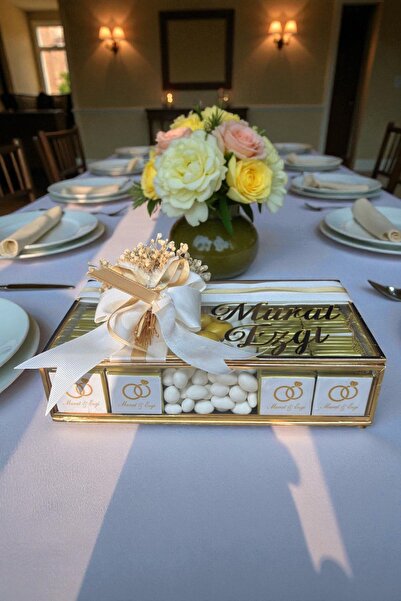 GNL AVM Kız Isteme Çikolatası 100 Adet Söz Nişan Çikolatası Cam Kutu