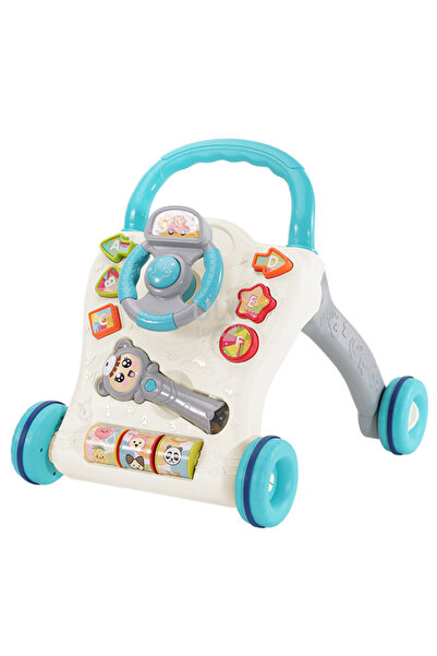 LITTLE ANGEL - لعبة مشاية تعليمية للأطفال مع عجلة قيادة - أزرق