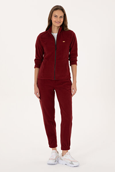 U.S. Polo Assn. Women's Burgundy Fleece Jogger Sweatpants 50318758-Vr014
