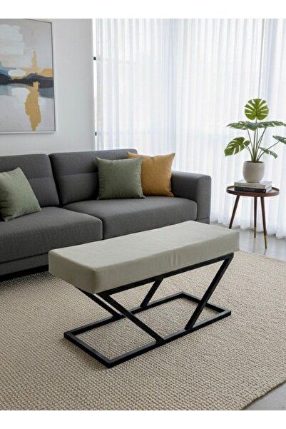 TodekHome Bank Sandalye Puf Bench Bej