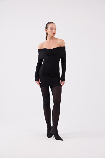 HOLLY LOLLY Černé šaty Mini Dreamer s podšívkou Madonna