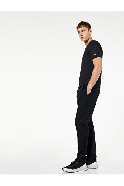 Koton Viscose Pocket Detailed Lace-Up Waist Sports Sweatpants