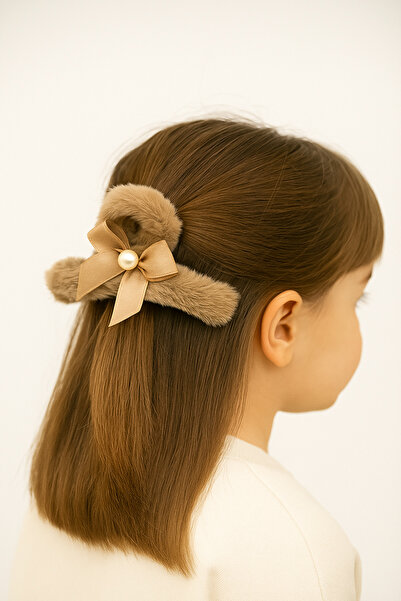 MakeWell Plush Hair Clips with Bowknot for Children and Teenagers