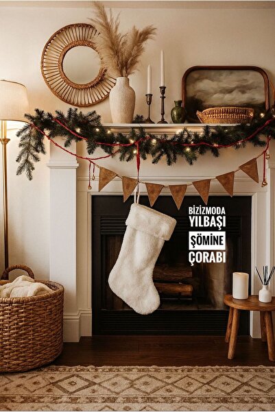 bizizmoda Christmas Gift Stocking Christmas Stocking Gift Pouch New Year Fire...