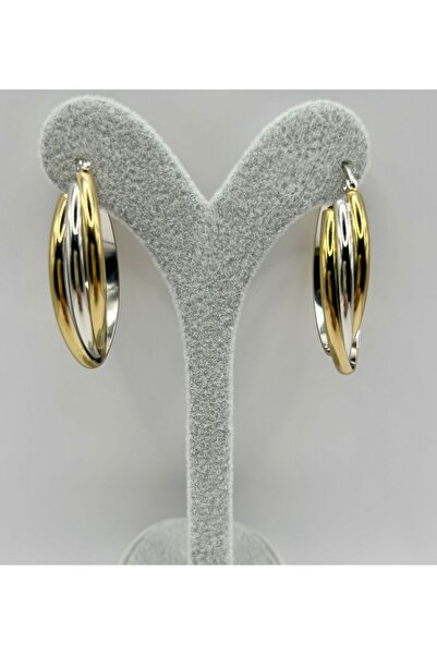 aurora dükkan أقراط دائرية بيضاوية من الفولاذ