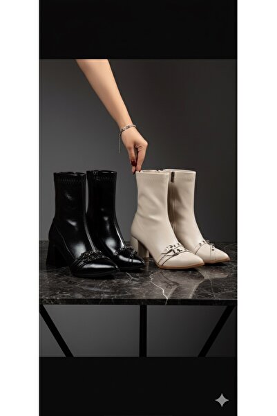 ACMZ SHOES kadın bot tokalı streç