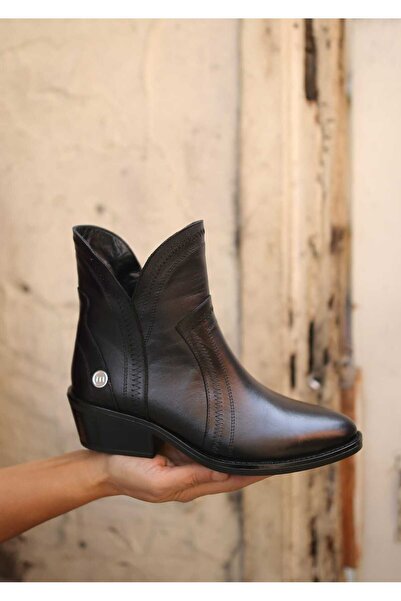 Mammamia 8080 Genuine Leather Zippered Western Women's Boots