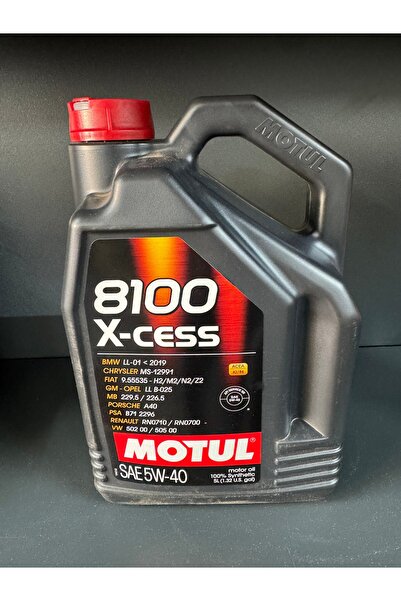 Motul 8100 X-cess 5w-40 %100 Sentetik 5 Litre Araç Yağı - 1.Sınıf Kalite