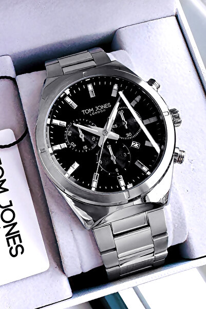 Tom Jones Erkek Kol Saati 3 Atm Su Geçirmez Gümüş Renk Çelik Kordon Agr90