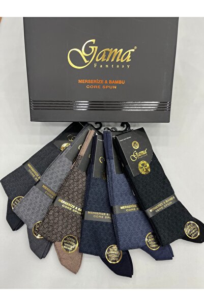 Gama Çorap 6 Pieces Mercerized+Bamboo Blended 100% Natural Nylon Thick Winter Men's Socks