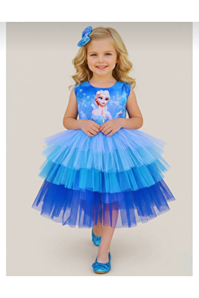 Lunas tekstil Tokalı Tütülü Baskılı Kabarık Elsa