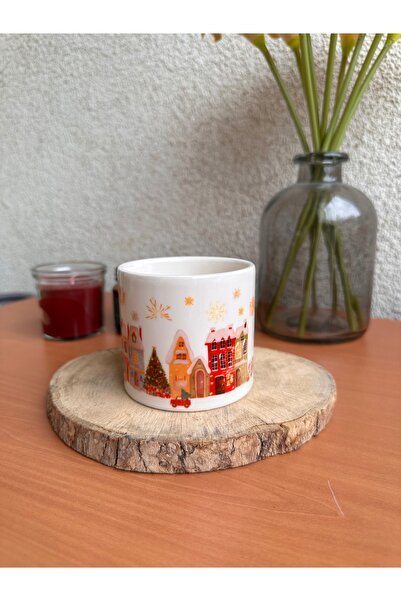 Cupova New Year's Mug Cup |   Christmas House & Tree Design